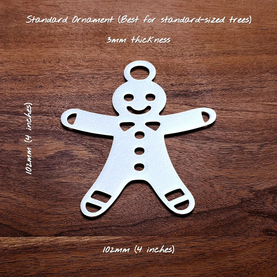 Pan de Jengibre Hombre Adornos de Navidad (Paquete de 4) Personalizables Hechos a Mano Decoración de Vacaciones Foto 4 de 4