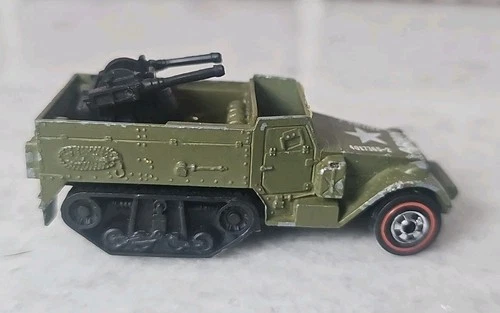 Hot Wheels Redline 1976 Olive Gun Bucket Army Truck Good Shape Loose