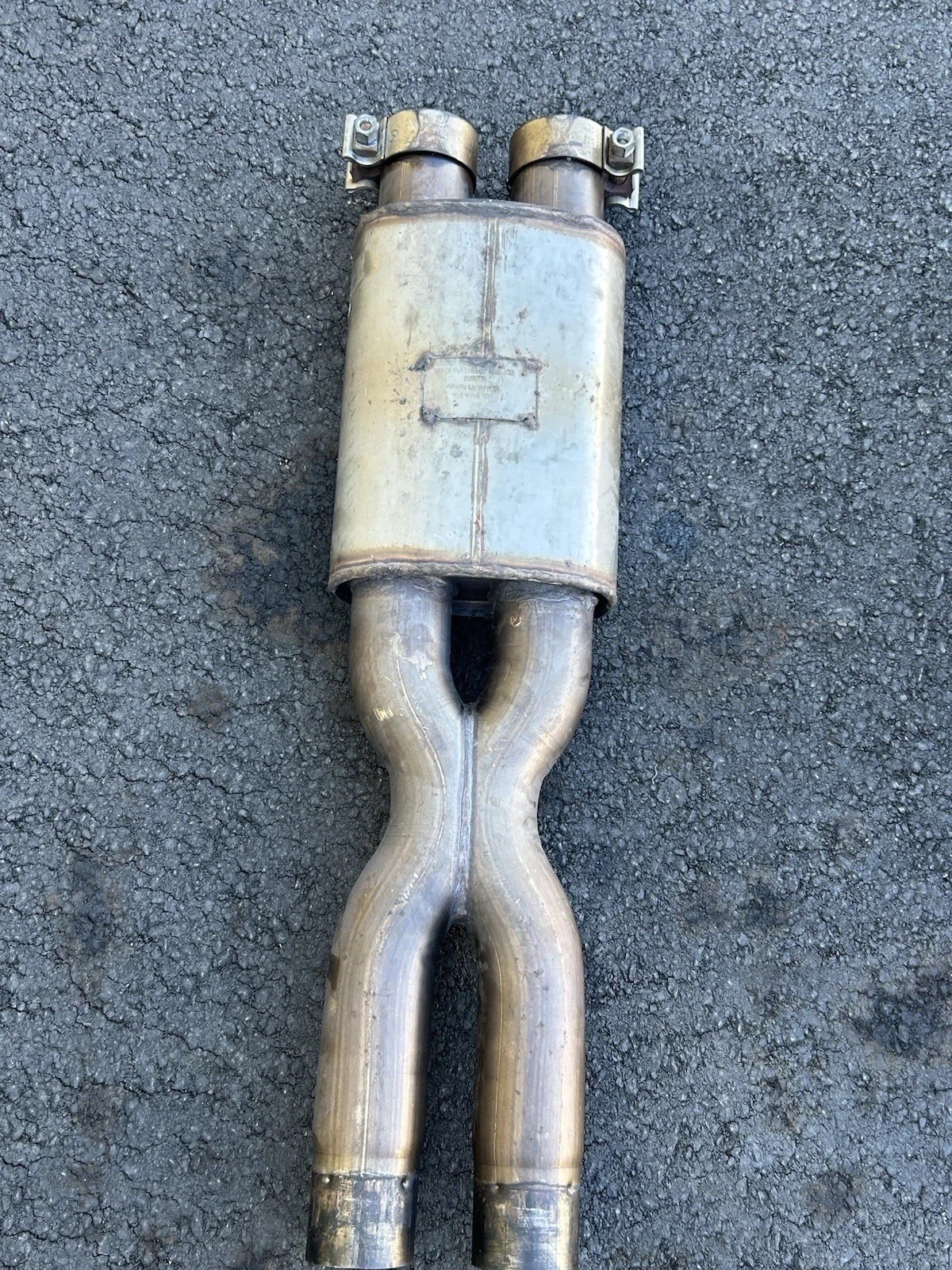 04-19 Maserati Quattroporte M139 Exhaust Mid Pipe Center Resonator Silencer OEM