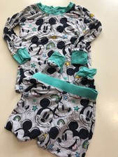 Little Sleepies Disney Forever Mickey Mouse Bamboo 2 Piece Pajamas 12-18 Months