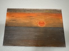 Tijuana Beach Sunset Oil Painting 