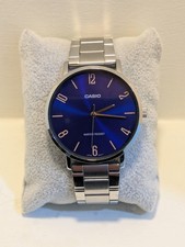Casio Men's Watch Blue Dial Silver Stainless steel Pre-owned