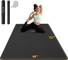 CAMBIVO Large Yoga Mat 6'x 4' , Extra Wide Workout Mat for Men and Women