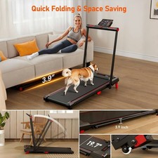 Home Treadmill with Safety Rails & Emergency Stop - Quiet Compact for Beginners 3