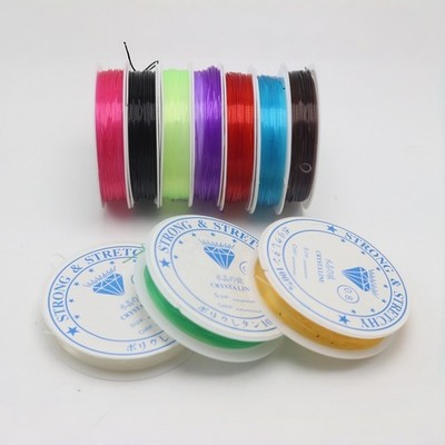 10 Rolls Mixed Color Crystal String Stretch Elastic Beading Cord Thread0.5-0.8mm