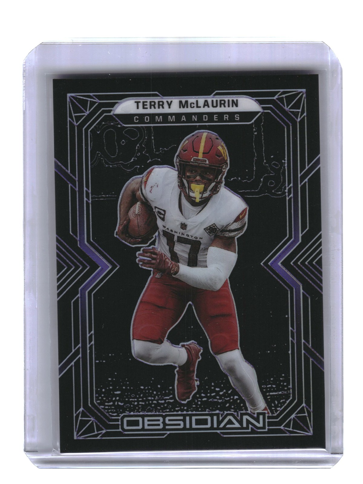 2022 Panini Obsidian #98 Terry McLaurin Electric Etch Purple #/100