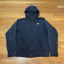 Nike Vintage Y2K Full Zip Black Swoosh Hoodie