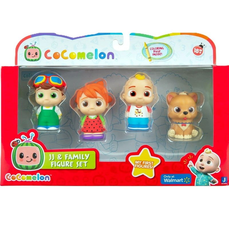 COCOMELON 4-Pack JJ & FAMILY FIGURES SET 2.5" Age 18+ Mos ~ New in Package