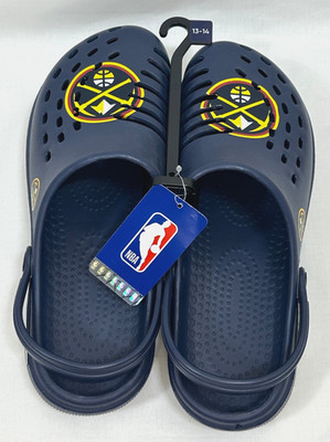 FOCO Denver Nuggets Men's Clogs Slides XL 13/14 NWT Navy Offical NBA Licensed