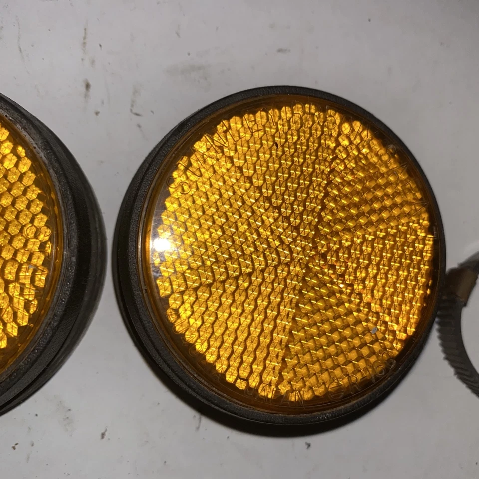 1972 Kawasaki F7 175 Enduro front fork ears headlight mount brackets set VTG - Image 4 of 4