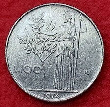Italien 100 Lire 1974 - Minerva
