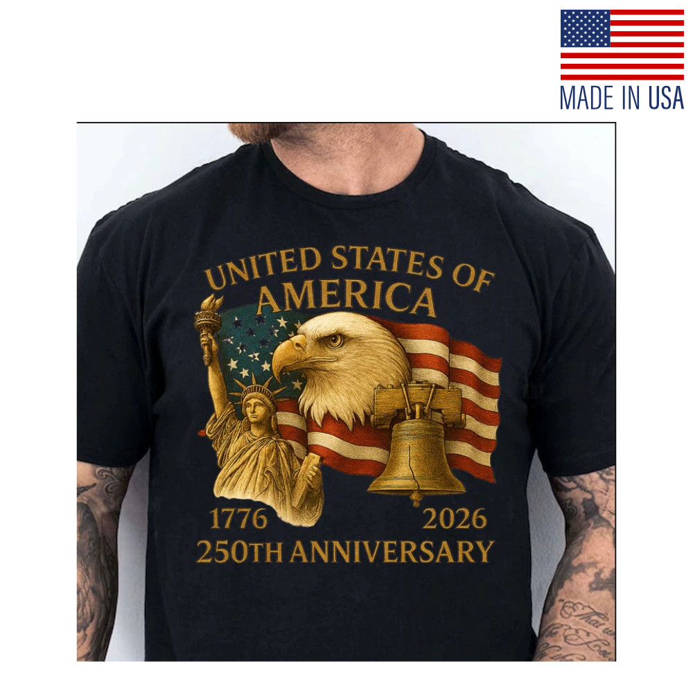 250 Years Anniversary USA Shirt, America 250 Years of Freedom 250th Birthday Tee