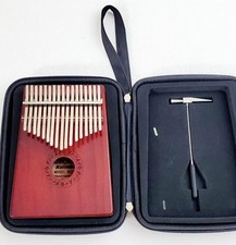 GECKO K17M 17 Key Kalimba Thumb Piano Mahogany Hollow w/ Case Tuning Hammer