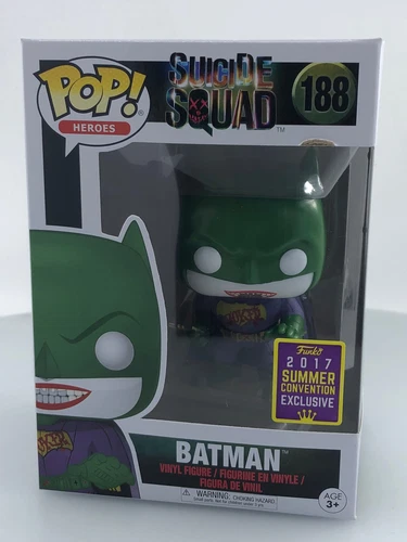 Funko POP! Heroes DC Comics Suicide Squad Batman as The Joker #188 DAMAGED BOX