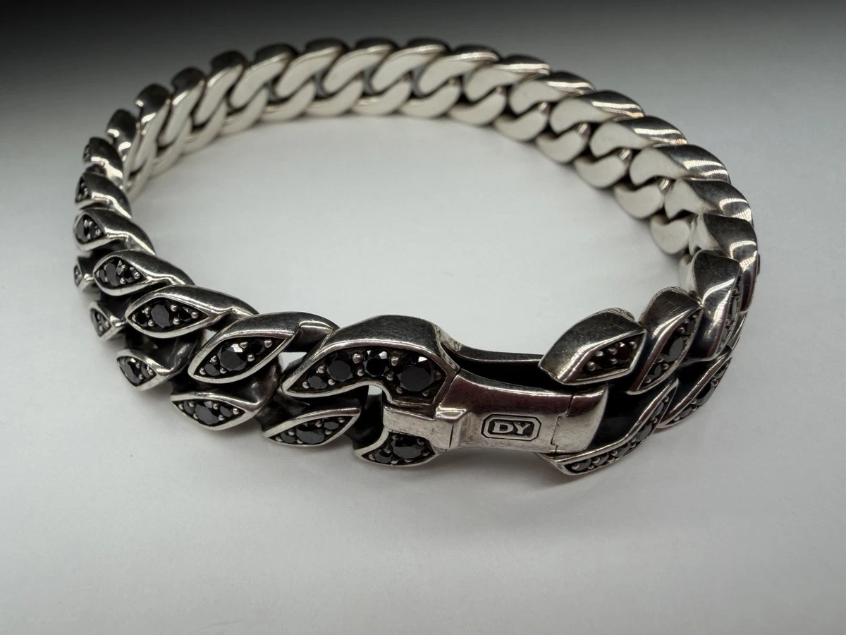 David Yurman Sterling Silver Diamond Fine Bracelets 925 Metal