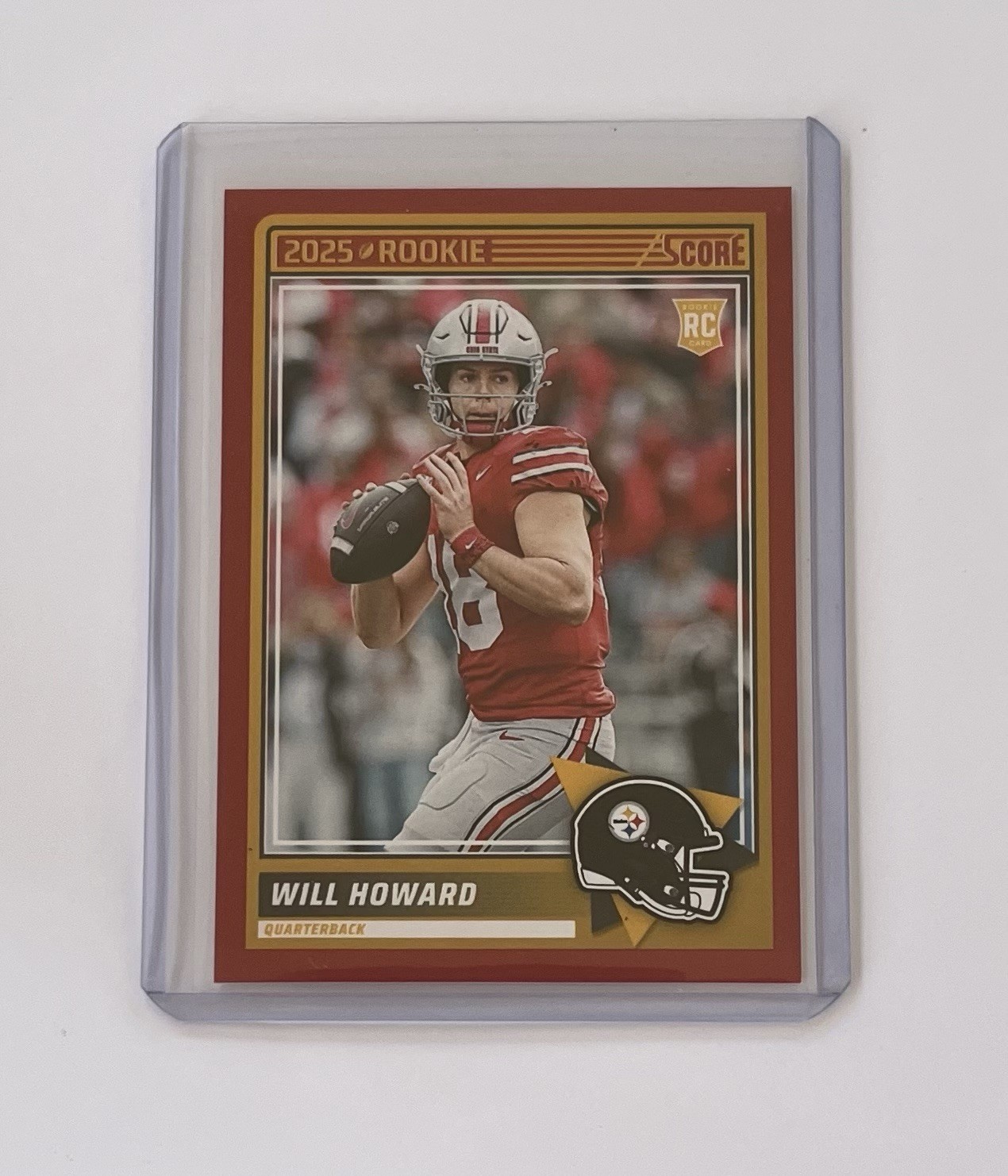 2025 Panini Score Rookie  Will Howard #3 (RED) Pittsburgh Steelers