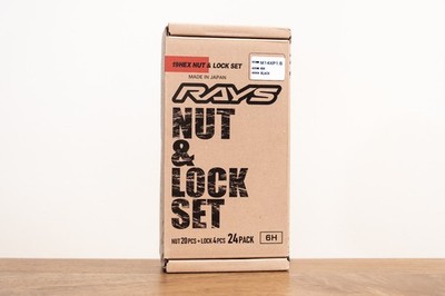 Genuine RAYS 19HEX Nut & Lock Set L33 - M14 x 1.5 - Black (24 lugs)
