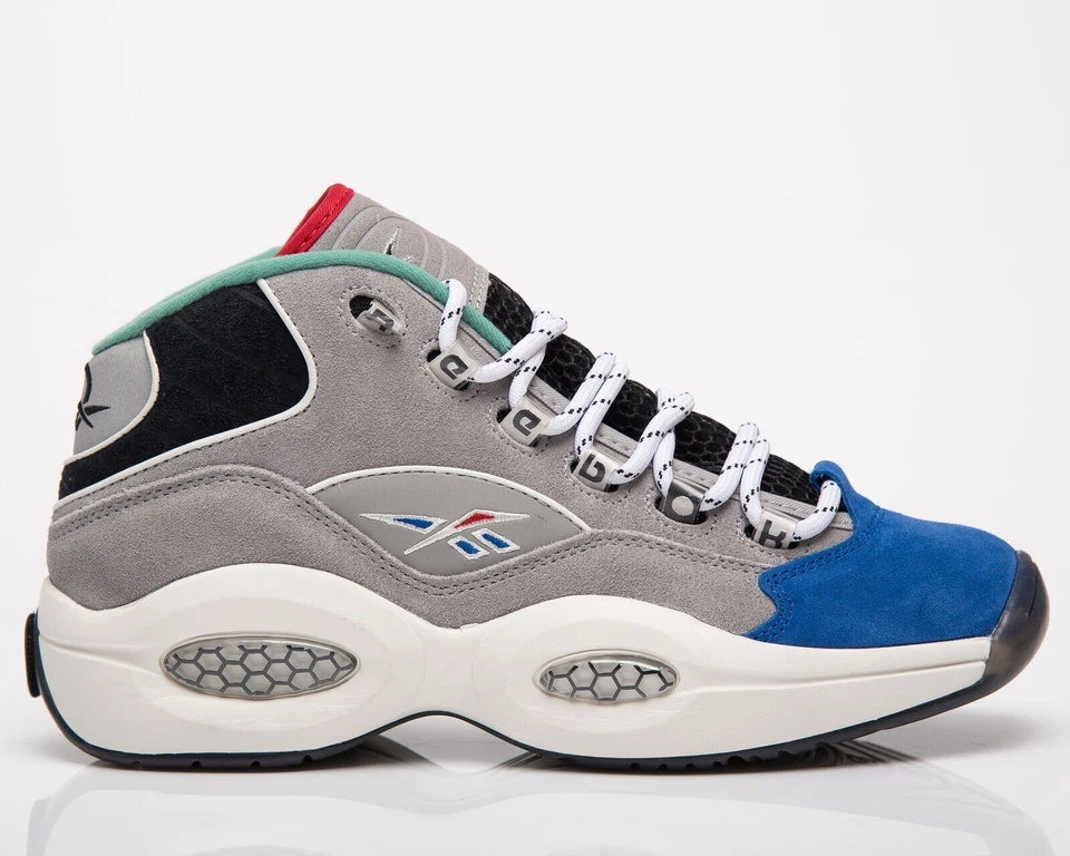 Reebok Question Mid 25e Anniversaire Draft Night Gris Bleu Allen Iverson - Photo 1/4