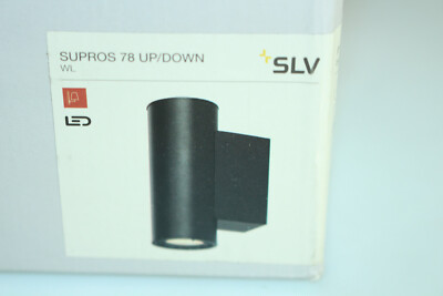 LED Wandleuchte Supros SLV 78 Wall Up/Down Rund Schwarz 3000K 60° Linse