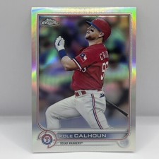2022 Topps Chrome Baseball Kole Calhoun Base #17 Refractor Texas Rangers