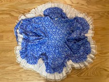 VTG Lid'l Dolly's Blue Swirl Glitter Circle Ruffle Pageant Lace Girl's Dress 5