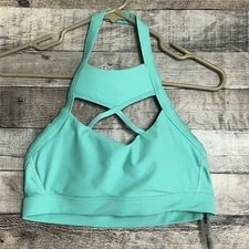 Chestee C Bar Bella Kandace Halter Sports Bra Mint Green Size 8
