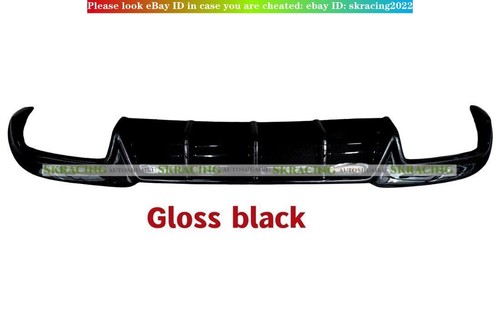 Labio difusor parachoques trasero negro brillante para Mercedes Benz W212 E350 E63 AMG 2013-16 - Imagen 10 de 10