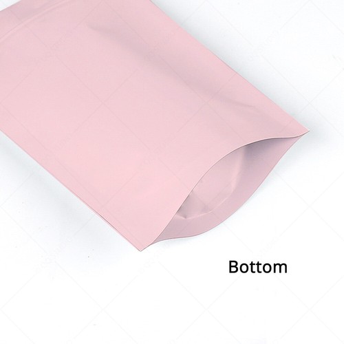 Assorted Size Matte Pink Double-Side Foil Mylar Stand Up Zipper Pouch Bag P04 - Picture 5 of 9