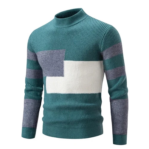 Men's New and Winter Casual Warm Neck Sweater Knit Pullover Autumn Tops Sweater - Picture 29 of 41