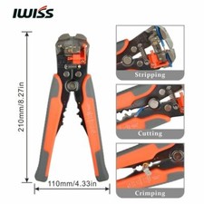 HS-D2 Cable Cutter Crimper Automatic Wire Stripper Cutting Plier Tool 24-10AWG