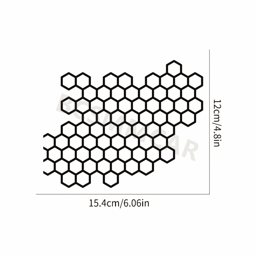 Honeycomb Pattern Waist Line Decals Hexagon Car Body Vinyl Stickers Decoration