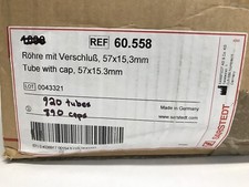 (890) SARSTEDT 5mL PP Conical Transport Centrifuge Tubes w/Caps 57 x 15.3mm