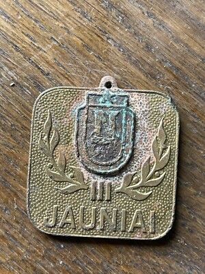 VINTAGE JAUNIAI MEDAILLE LITAUISCHER CITIUS ALTIUS FORTIUS
