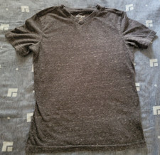 Cat Jack Heather Black Dark Gray Short-Sleeve V-Neck T-Shirt Youth Kids M 8/10