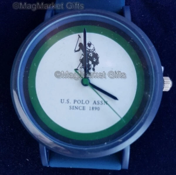 RELOJ · RELOJ ASOCIACIÓN POLO EE. UU. · ANILLO VERDE · NUEVO CON ETIQUETAS Foto 2 de 4