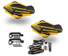 Powermadd Sentinel LED Lights Hand Guards Ski Doo Yellow Mount TRX 300EX 400EX