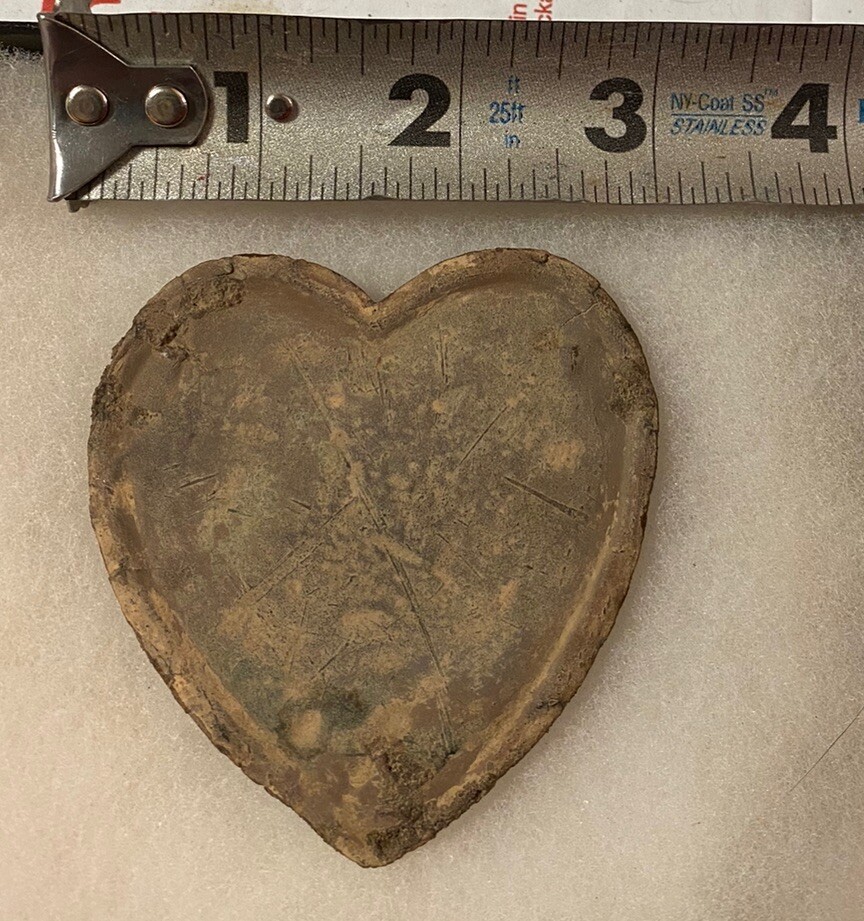 Genuine Authentic Civil War Heart Shaped Cavalry Martingale Plate VERY