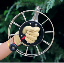 Stainless steel kite line stiring Ballbearing wheel/winder/Reel lockable Handle