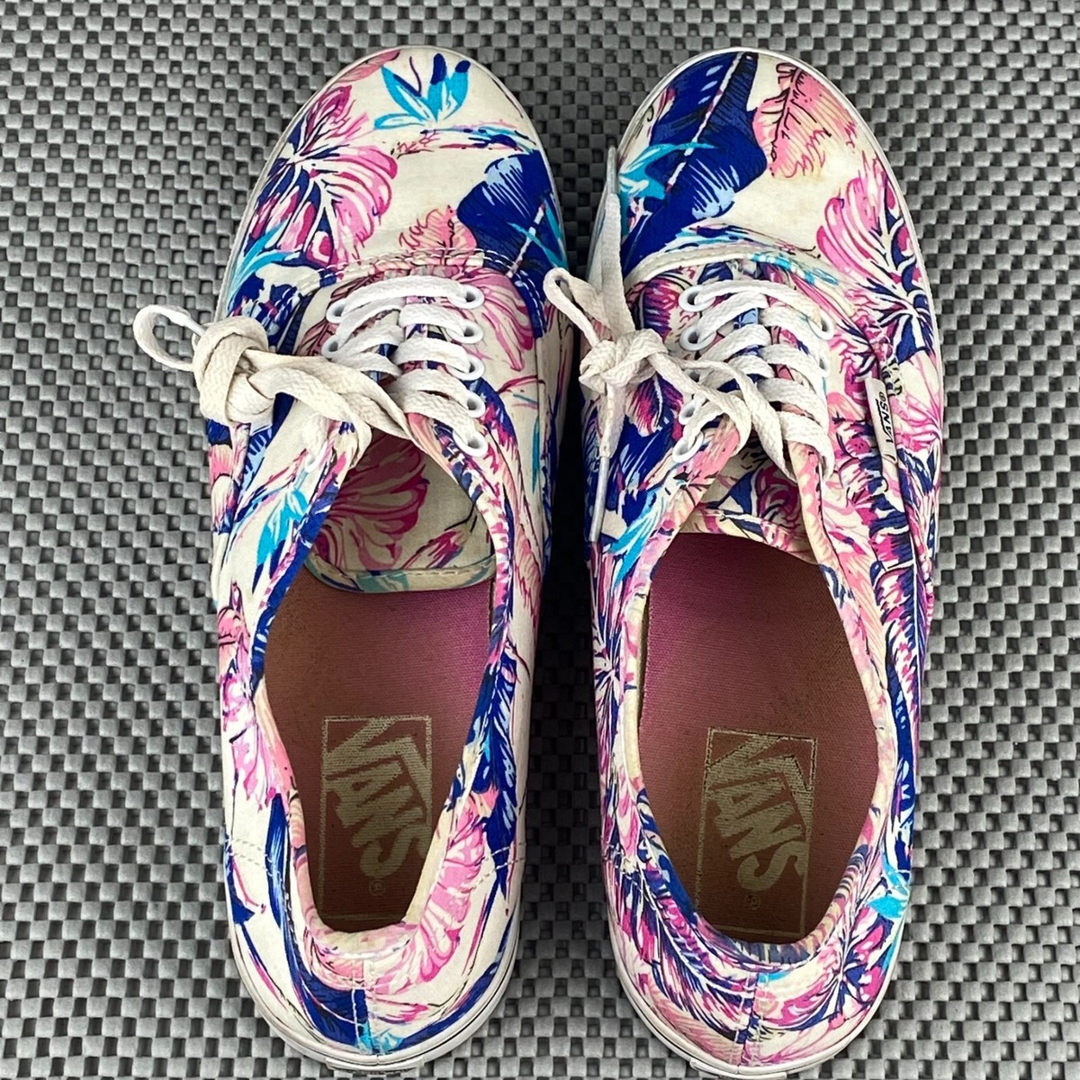 Vans Floral Sneakers Womens 8 Mens 6.5 Pink Colorful Low Top Lace
