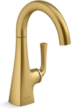 Vibrant Brushed Brass Graze Beverage Faucet K-24134-2MB