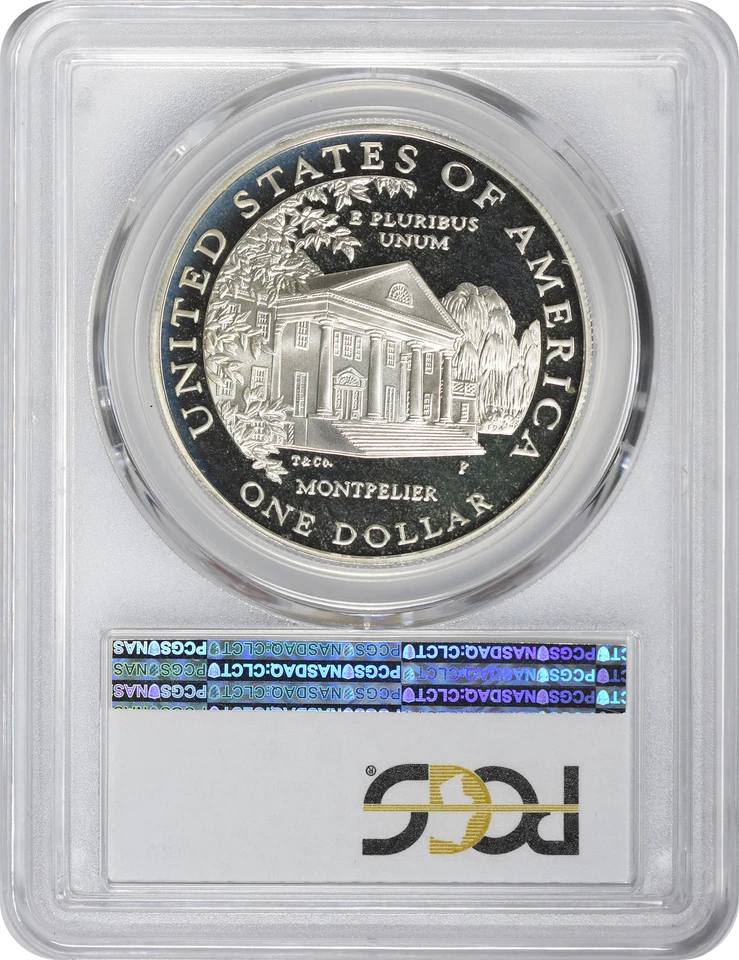 1999-P Dolley Madison Silver Commemorative Dollar PR69DCAM PCGS Proof 69 DC - Image 2 of 2