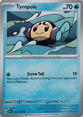 TYMPOLE - COMMON - OBSIDIAN FLAMES - POKEMON CARD - 050/197
