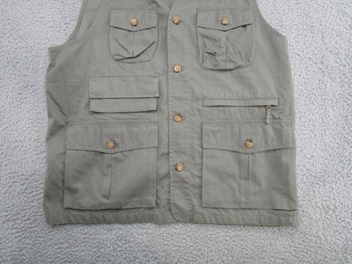 VTG Lands End Vest Mens Medium 38-40 Button Up Outdoor Utility Fishing Vest - Picture 3 of 11