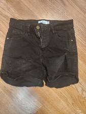 Windsor High Rise Destructed Hem Jean Shorts, Size XS