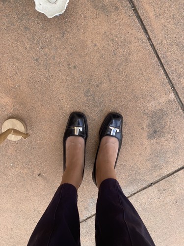 Vintage Lanvin Paris Block Heel Mules- 7.5 - Picture 4 of 5