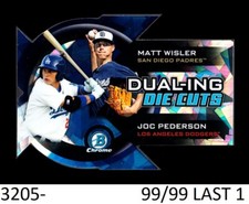 1-2014 BOWMAN DUAL-ING DIE CUT ATOMIC REFRACTOR JOC PEDERSON & MATT WISLER 99/99