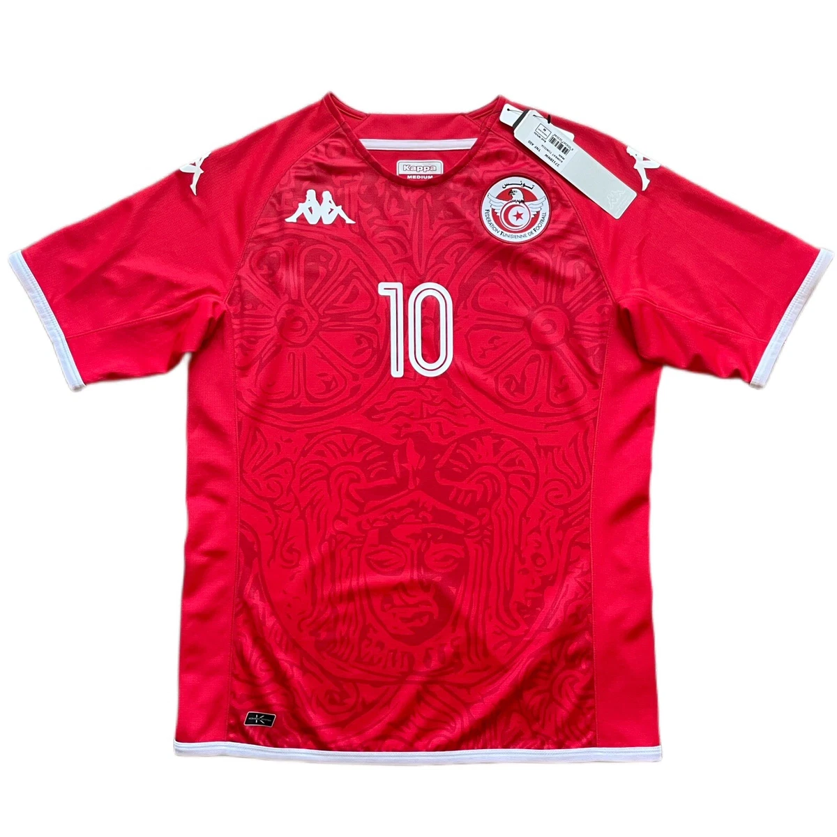 Professor extase Leed 2022 Tunisia Home Jersey #10 Khazri Medium Kappa World Cup Soccer Football  NEW | eBay