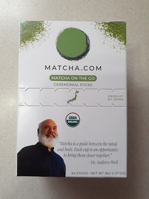 Matcha Tea Powder Single Serving Dr. Weil Ceremonial Sticks 24 CT NIB
