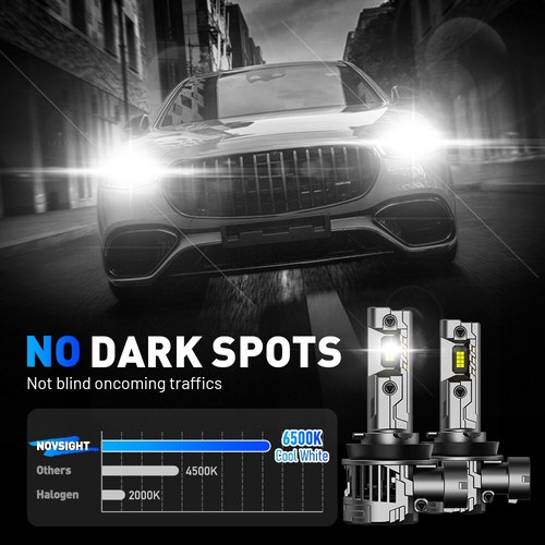 NOVSIGHT LED Headlight Bulbs Kit 6500K 24000LM 100W H4 H7 H11 H13 9005 9006 9007 - Picture 4 of 18