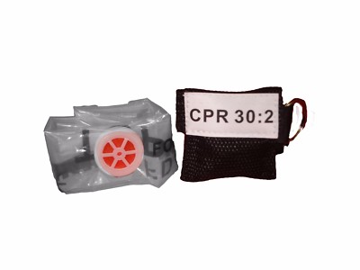20 Black CPR Face Shield Mask in Pocket Keychain